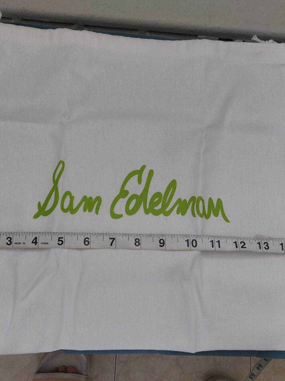 Sam Edelman White Drawstring Cover Travel Dust Bag Practical Bags